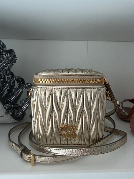Miu Miu Handbags - New Miu Miu Metallic Gold Mini Bag